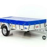 Koch-Anhänger 150x300cm 750kg|Typ U7|Koch Anhänger 750 kg Flachplane Profi blau