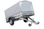 Anhänger Pkw 230×125 Garden Trailer 230 KIPP Unitrailer 750 kg mit Stützrad, Hochplane und Hochspriegel – Bild 5