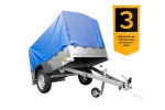 Anhänger mit Plane GARDEN TRAILER 201 KIPP [mit Stützrad, blauer Hochplane und Hochspriegel]