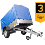 Anhänger mit Plane GARDEN TRAILER 201 KIPP [mit Stützrad, blauer Hochplane und Hochspriegel]