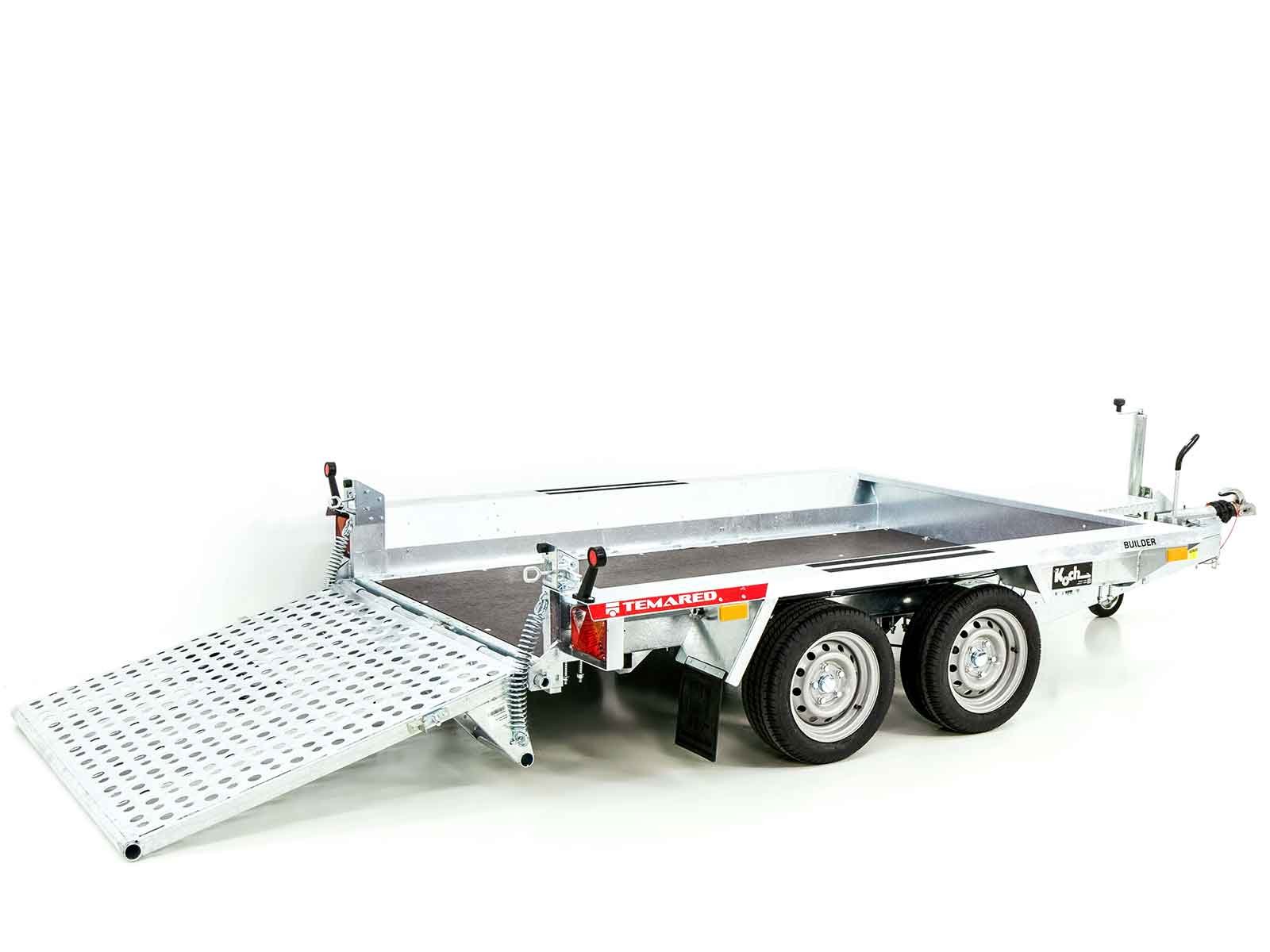 2502_01 Temared Baumaschinenanhänger Builder 153x300cm 2,7t|Rampe – Bild 1